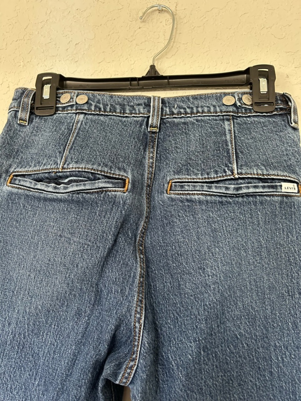 Levi's Women's Straight-Ankle Ribcage Jeans - Blue Denim Size 28 - Picture 5 of 9